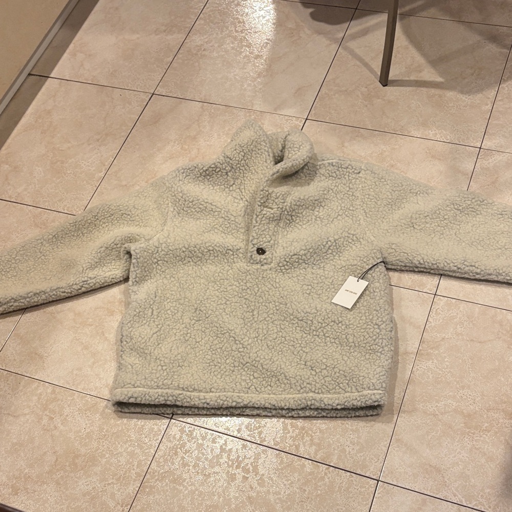 Aime Leon Dore Gray Sherpa Fleece Pullover
